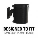 SANUS Wall Mount for Sonos One SL Play:1 Play:3 Pair Black SANUS Wall Mount for Sonos One SL Play:1 Play:3 Pair Black