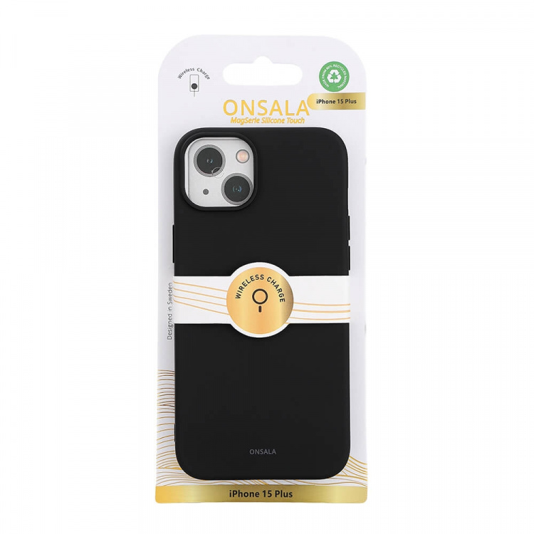 Onsala Phone Case with Silicone Feel MagSeries Black - iPhone 15 Plus Onsala Phone Case with Silicone Feel MagSeries Black - iPhone 15 Plus