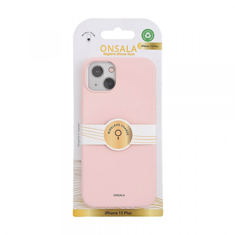 Onsala Phone Case with Silicone Feel MagSeries Chalk Pink - iPhone 15 Plus Onsala Phone Case with Silicone Feel MagSeries Chalk Pink - iPhone 15 Plus