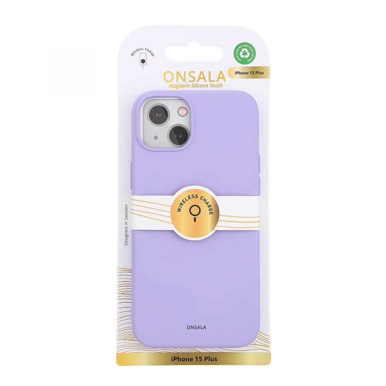 Onsala Phone Case with Silicone Feel MagSeries Purple - iPhone 15 Plus