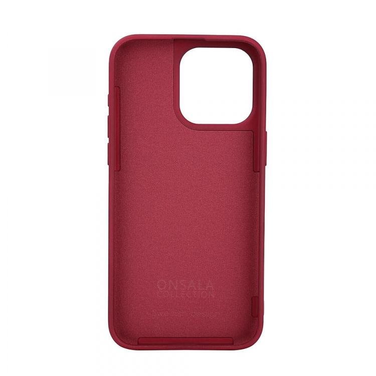 Onsala Phone Case with Silicone Feel MagSeries Deep Red - iPhone 15 Pro Max
