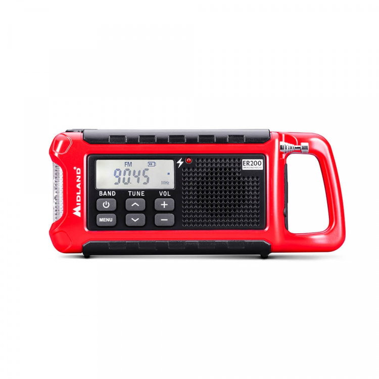 Midland Emergency Radio ER200 Red Black Midland Emergency Radio ER200 Red Black