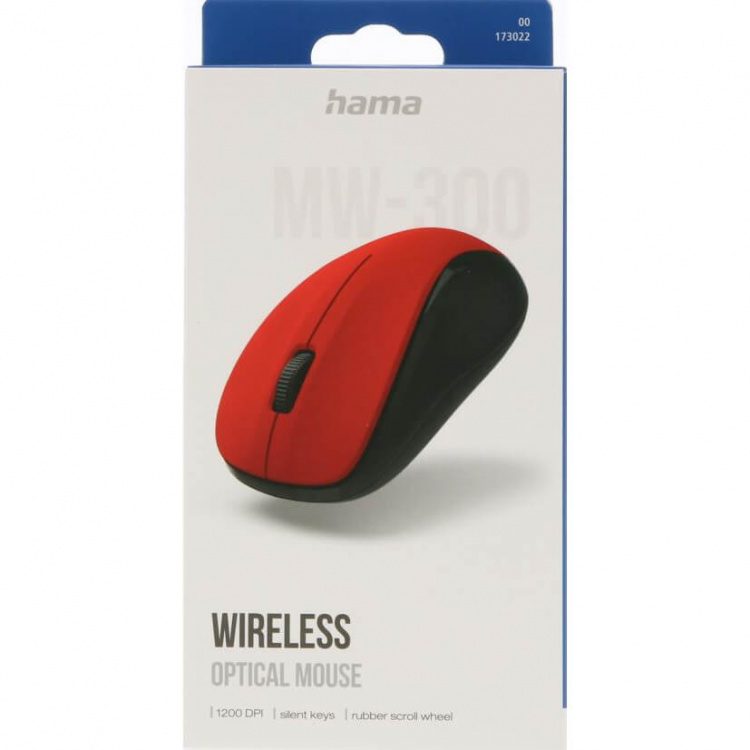 Hama Optical Wireless Mouse MW-300 V2 Red