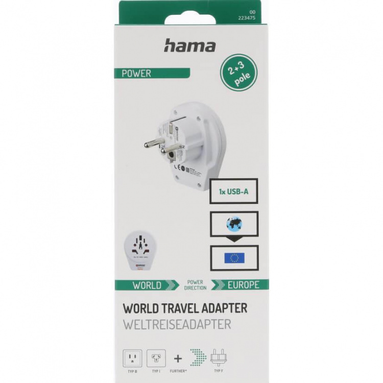 Hama World Travel Adapter WORLD-EU Hama World Travel Adapter WORLD-EU