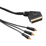 Hama Cable, Scart plug - 3 R CA plugs (video/stereo), 1.5 m