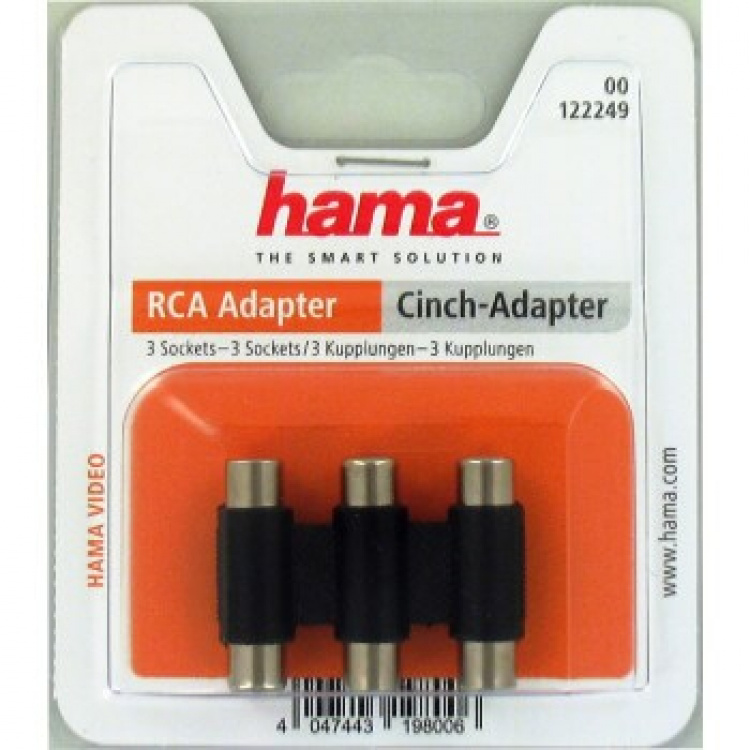 Hama Adapter, 3 RCA sockets - 3 RCA sockets