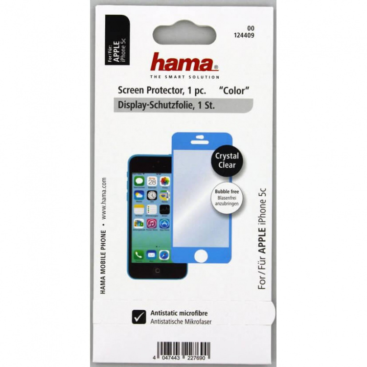 Hama Screen Protector for Ap ple iPhone 5c, blue Hama Screen Protector for Ap ple iPhone 5c, blue