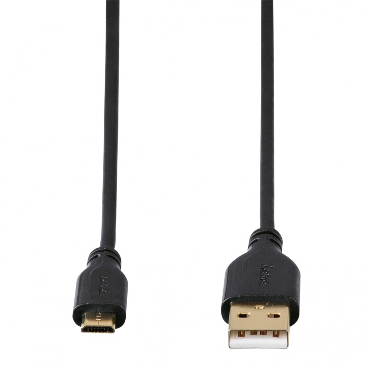 HAMA Flexi-Slim Micro USB Cable black, 0.75 m