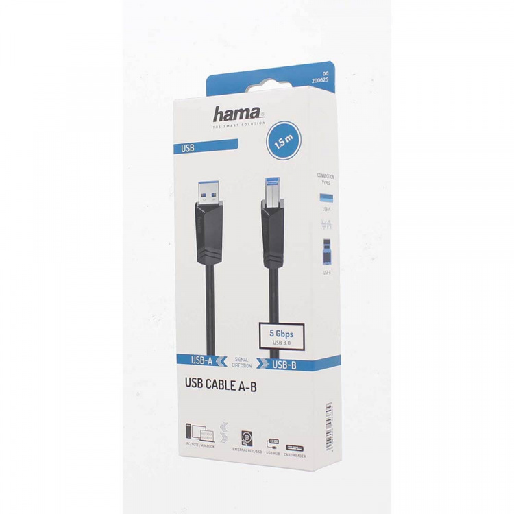 Hama Cable USB 3.0 5 Gbit/s 1.5m Black