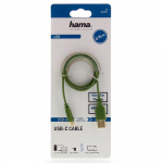 Hama Cable USB-C Flexi-Slim USB-A-USB-C Gold Green 0.75m
