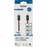 Hama USB-C Cable, USB4 Gen3, 1.0 m black Hama USB-C Cable, USB4 Gen3, 1.0 m black