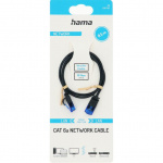 Hama Cable Network CAT6a Slim U/UTP 0.50m Black