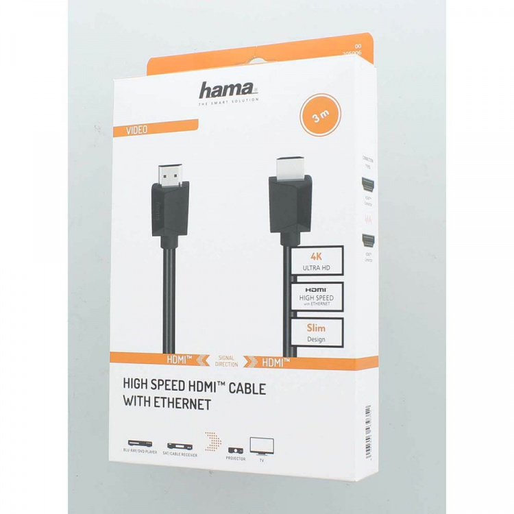 Hama Cable HDMI High Speed 4K 18 Gbit/s 3.0m