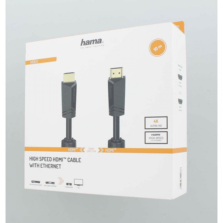 Hama Cable HDMI High Speed 4K 18 Gbit/s 10.0m Gold Hama Cable HDMI High Speed 4K 18 Gbit/s 10.0m Gold