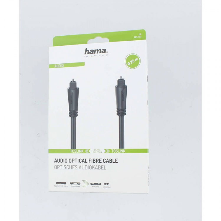 Hama Cable ODT Black 0.75m Hama Cable ODT Black 0.75m
