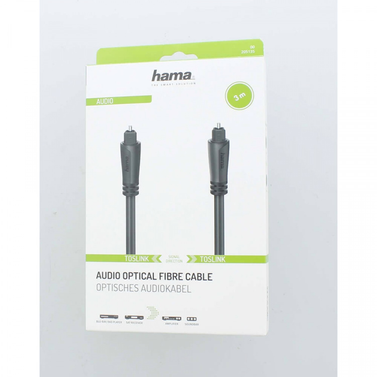 Hama Cable ODT Black 3.0m Hama Cable ODT Black 3.0m