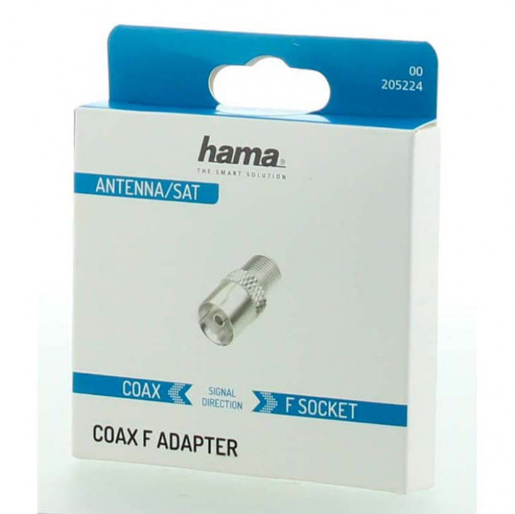 Hama Satellite Receiver Adapter, F-Socket - Coax Socket
