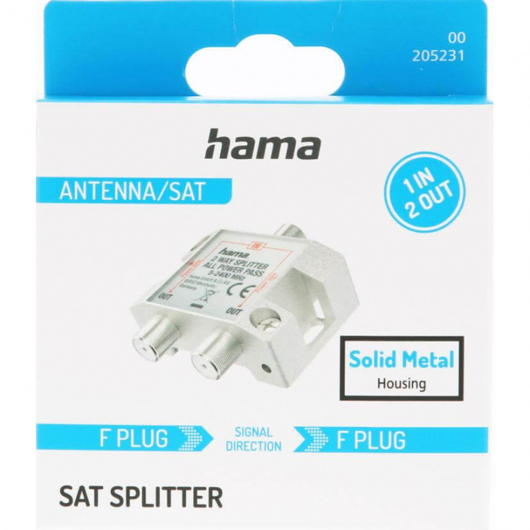 Hama SAT Splitter 2-way Fully Shielded