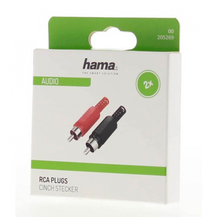 Hama Plug RCA Solderable Male 2-pack