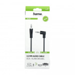 Hama Audio Cable 3.5-3.5 90 Degree Angled Black 0.5m