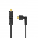 Hama HDI Cable Ethernet Rotatiing Gold Black 3m Hama HDI Cable Ethernet Rotatiing Gold Black 3m