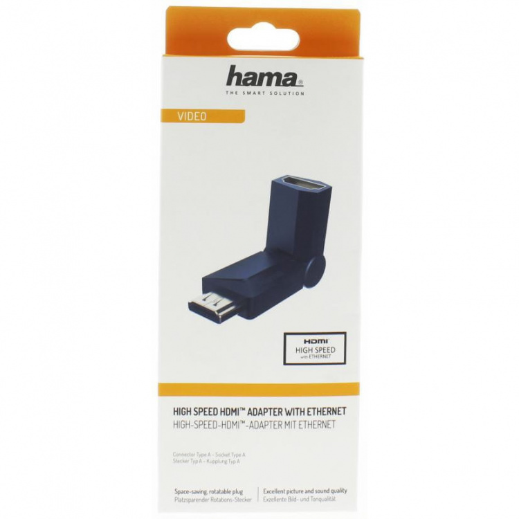 Hama Adapter HDMI Rotation Femlale-Male Gold Black
