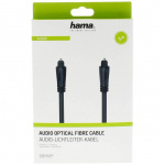 Hama Audio Optical Fibre Cable, ODT T plug (Toslink), 3m