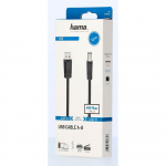 Hama Cable USB 2.0 480 Mbit/s 1,5m Black Hama Cable USB 2.0 480 Mbit/s 1,5m Black