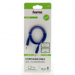 Hama Cable Audio Flexi-Slim 3.5mm-3.5mm Gold Blue 0.75m Hama Cable Audio Flexi-Slim 3.5mm-3.5mm Gold Blue 0.75m