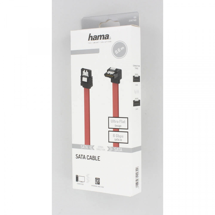 Hama SATA Serial-ATA III 90° 6 Gbit/s Cable Internal 0.60m Hama SATA Serial-ATA III 90° 6 Gbit/s Cable Internal 0.60m