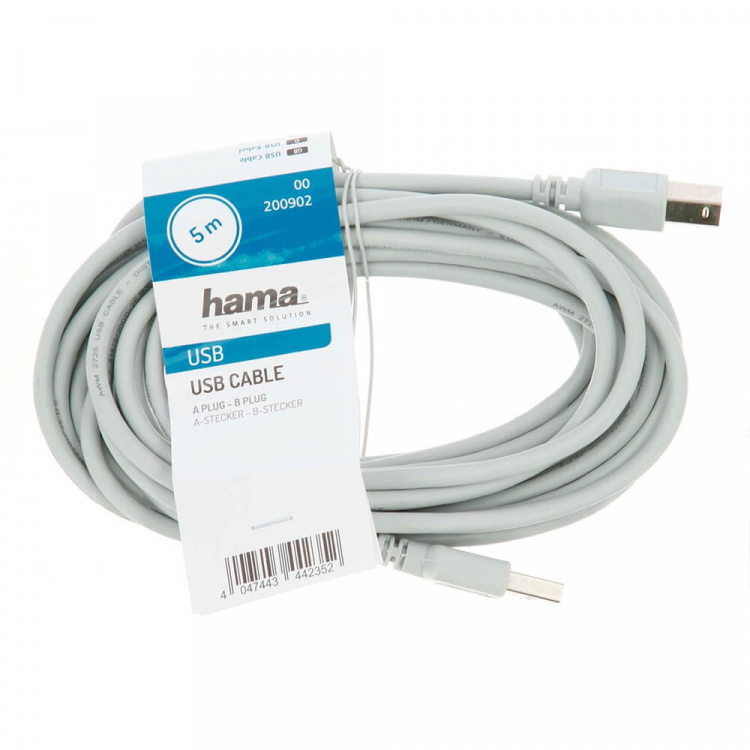 Hama USB Cable 2.0 Grey 5.0m 10-pack Hama USB Cable 2.0 Grey 5.0m 10-pack