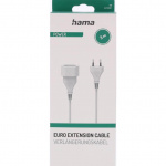 Hama Extension Cable Euro Plug White 3.0m