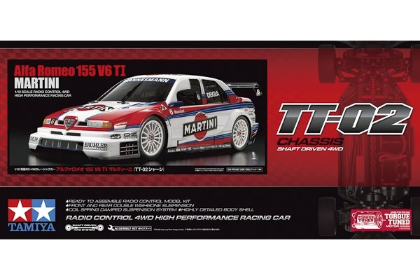 Buy TAMIYA 1/10 R/C Alfa Romeo 155 V6 TI Martini (TT-02