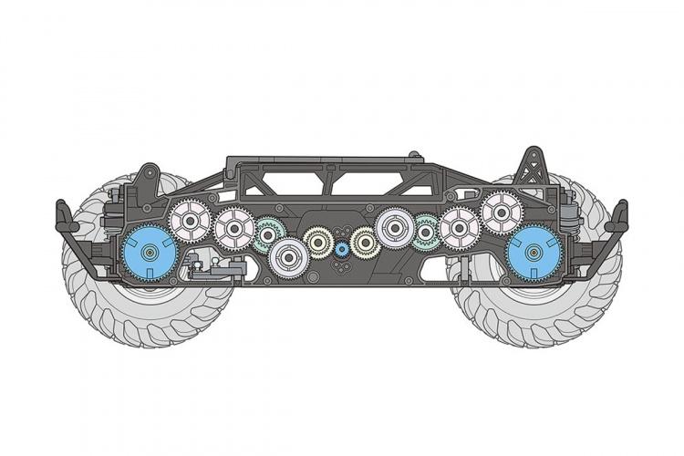 TAMIYA 1/10 R/C Squash Van (GF-02) 