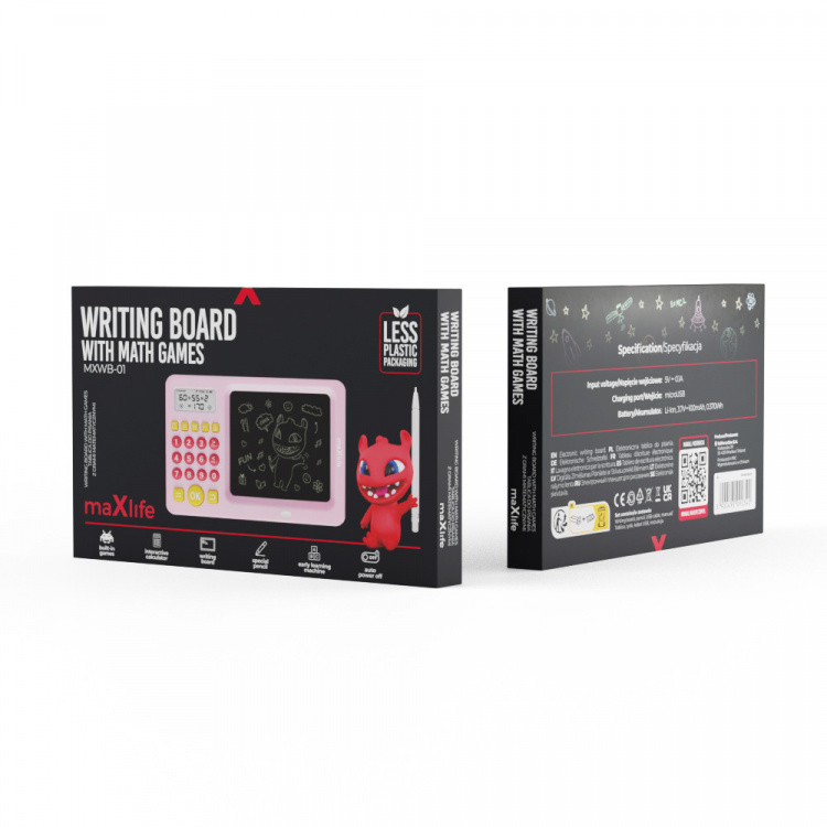 Maxlife MXWB-01 - Drawing board with calculator, pink