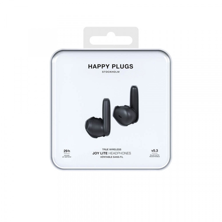 Happy Plugs Headphone Joy Lite In-Ear TWS Black Happy Plugs Headphone Joy Lite In-Ear TWS Black