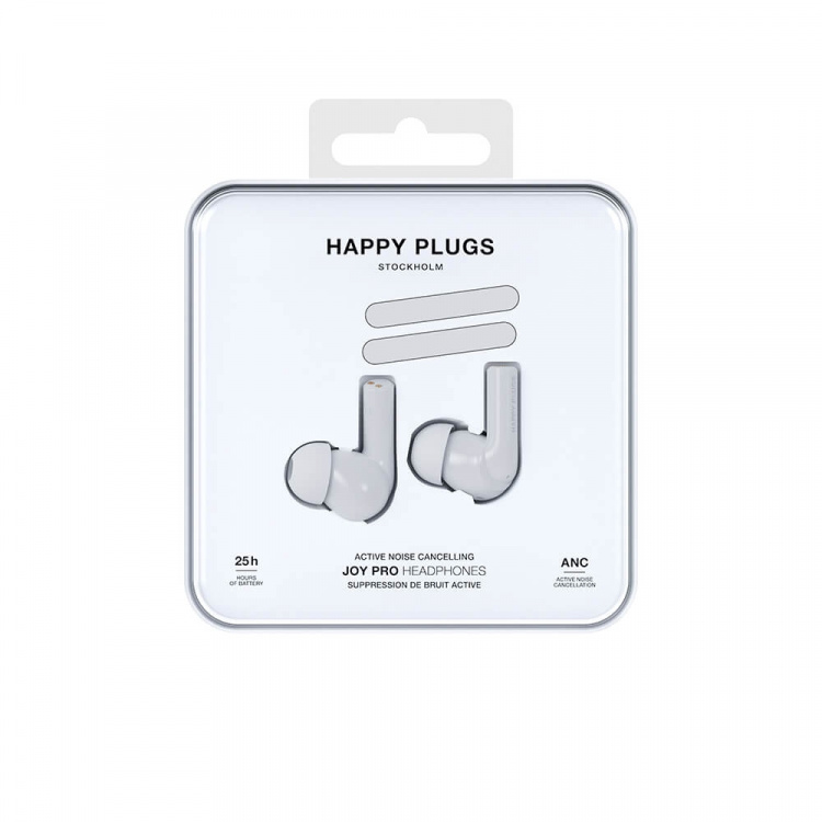 Happy Plugs Headphone Joy Pro In-Ear ANC White