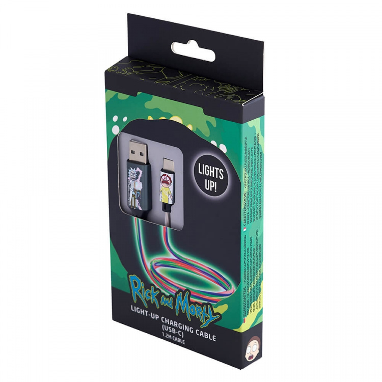 RICK&MORTY USB A to C Light-Up 1,2m Shock RICK&MORTY USB A to C Light-Up 1,2m Shock