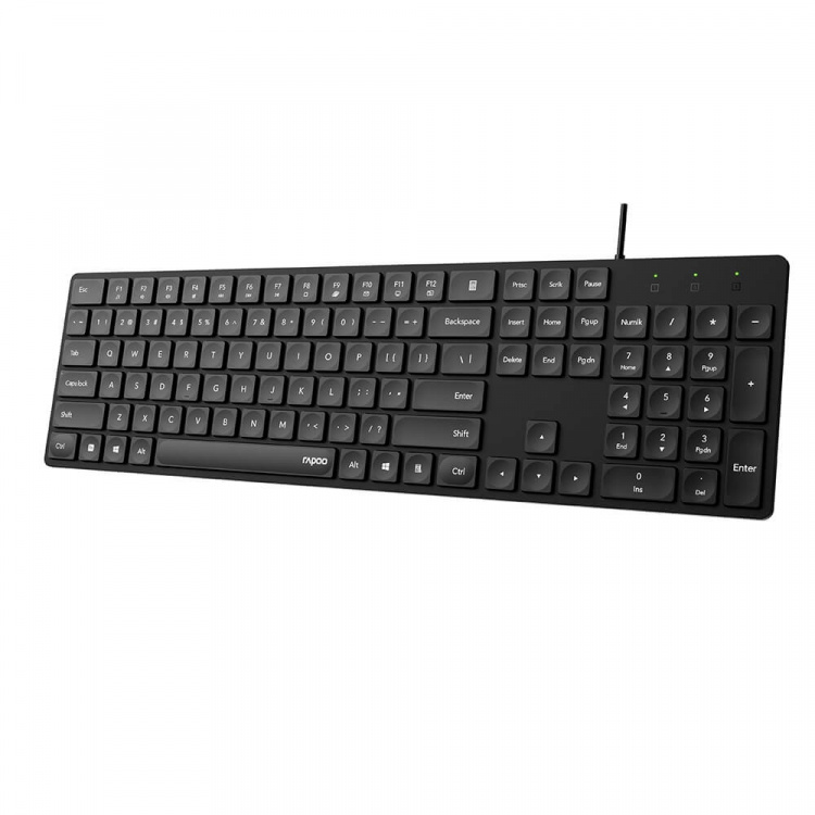 Rapoo Keyboard NK8020 USB Wired Black Rapoo Keyboard NK8020 USB Wired Black