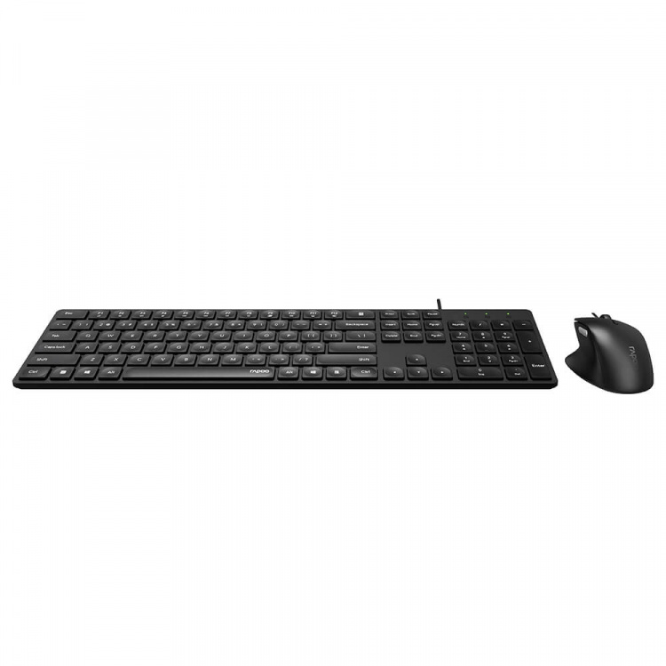 Rapoo Keyboard/Mouse Set NX8020 Wired Black Rapoo Keyboard/Mouse Set NX8020 Wired Black