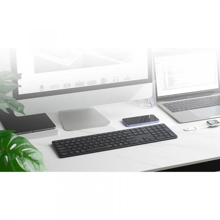 Rapoo Keyboard E9800M Multi-Mode Wireless Dark Grey Rapoo Keyboard E9800M Multi-Mode Wireless Dark Grey