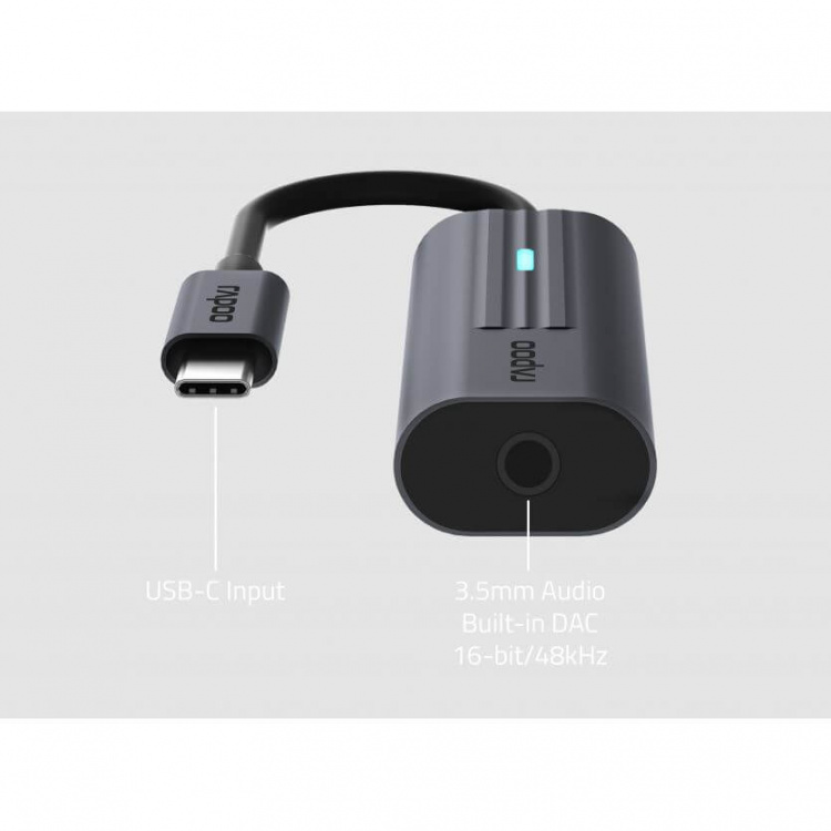 Rapoo Adapter USB-C UCA-1002 USB-C to 3.5mm Audio Rapoo Adapter USB-C UCA-1002 USB-C to 3.5mm Audio