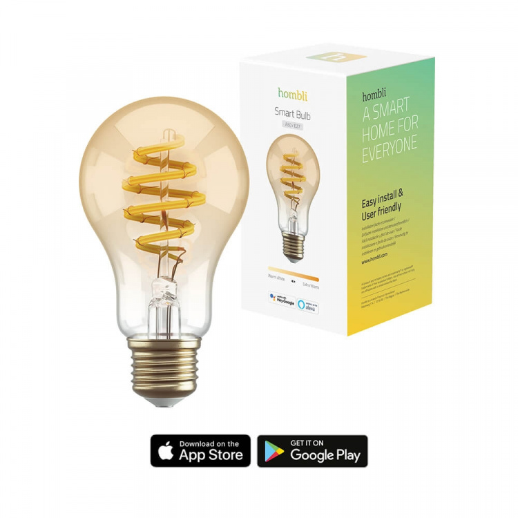 Hombli Smart Bulb Filament E27 A60-Amber CCT Hombli Smart Bulb Filament E27 A60-Amber CCT