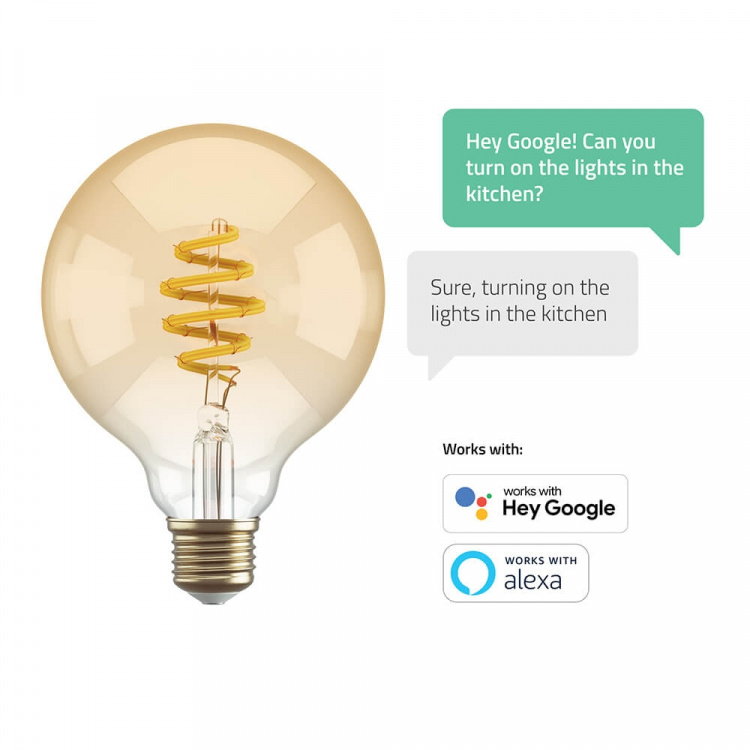 Hombli Smart Lampa Glödtråd E27 G95-Bärnsten CCT