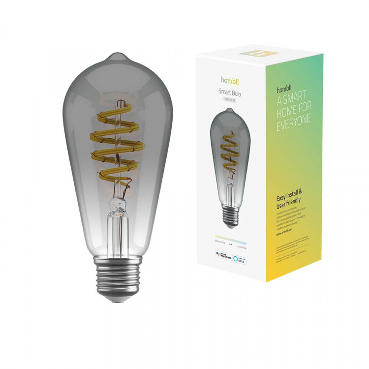 Hombli Smart Bulb Filament E27 ST64-Smokey CCT