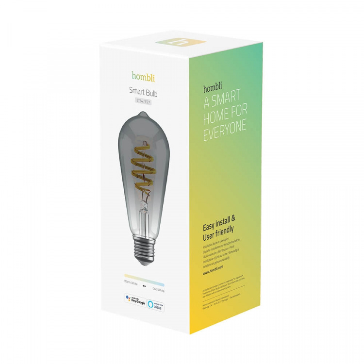 Hombli Smart Bulb Filament E27 ST64-Smokey CCT