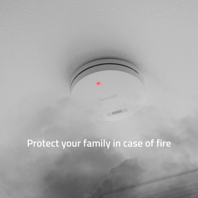 Hombli Smart Smoke Detector White Hombli Smart Smoke Detector White