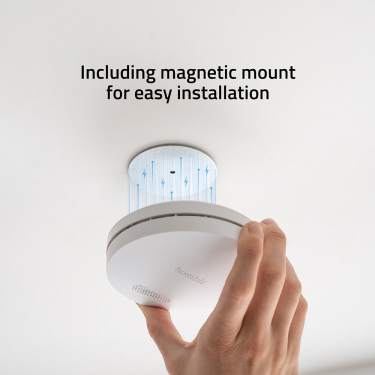 Hombli Smart Smoke Detector White Hombli Smart Smoke Detector White
