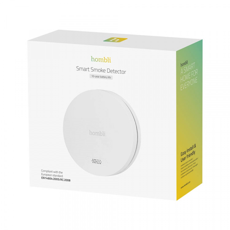Hombli Smart Smoke Detector White Hombli Smart Smoke Detector White