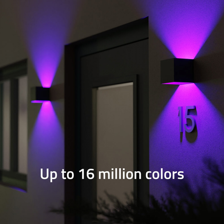 Hombli Indoor and Outdoor Smart Wall Light RGB CCT Black